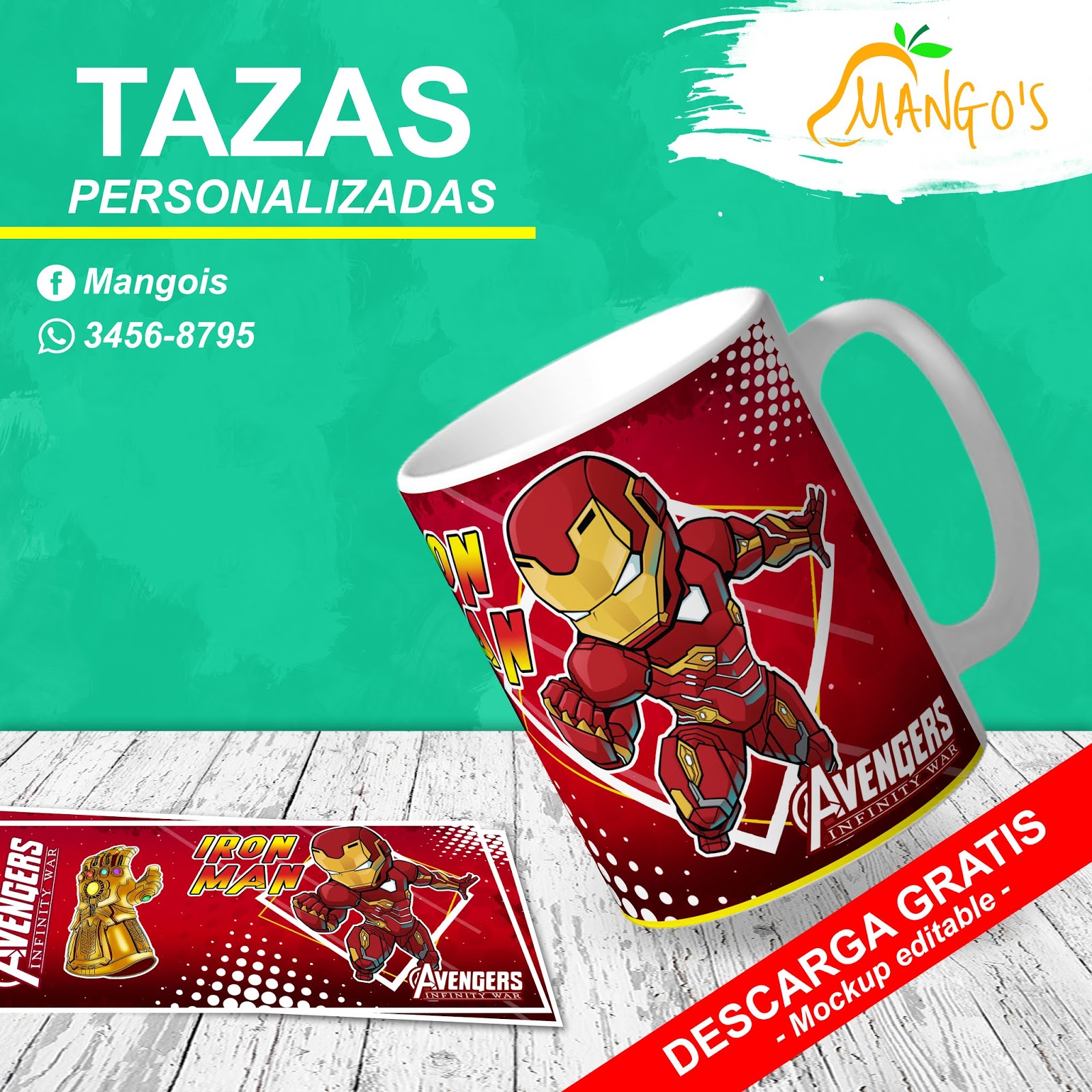 Se comparte archivo psd descarga gratis! Descargar Gratis Mockup Taza Editable Mangos Sublimacion