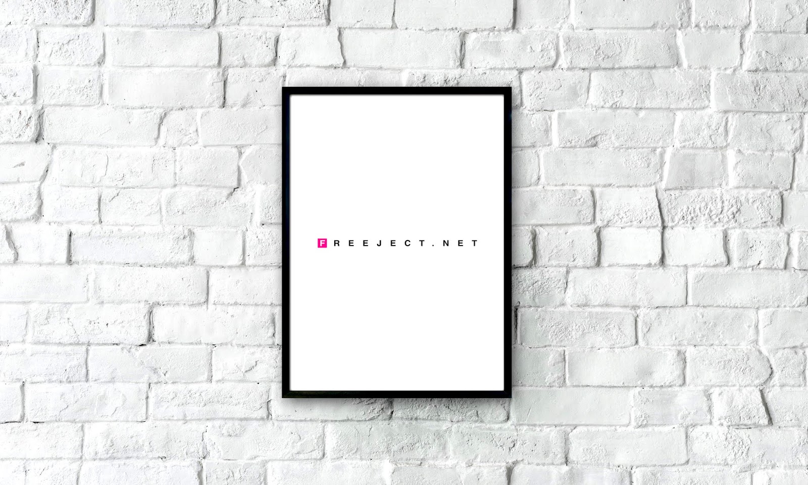 Simply overlay your artwork, photo or product in . Frame With White Brick Wall Background Mock Up Template Psd File