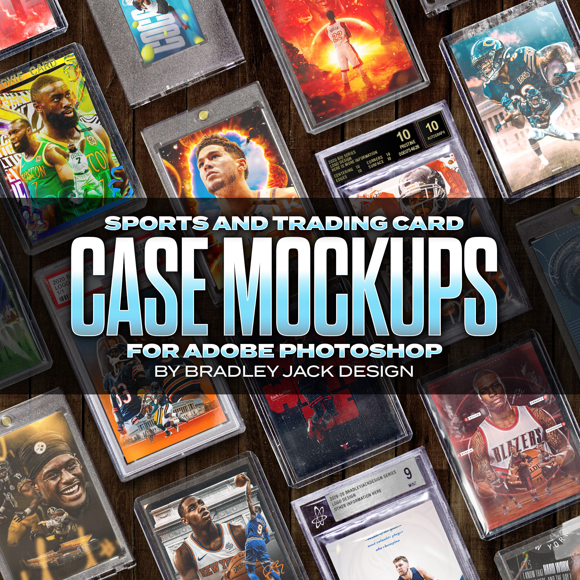Psd files readme instructions each design is a smart object that can be . Sports And Trading Card Case Mockups Bradley Jack Design