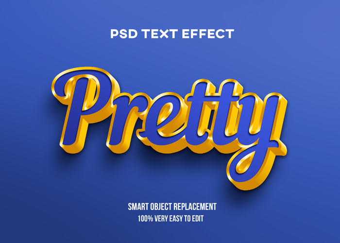 Text effects psd for free. Pretty Blue Gold Glossy Text Effect Psd Mockup Free Download
