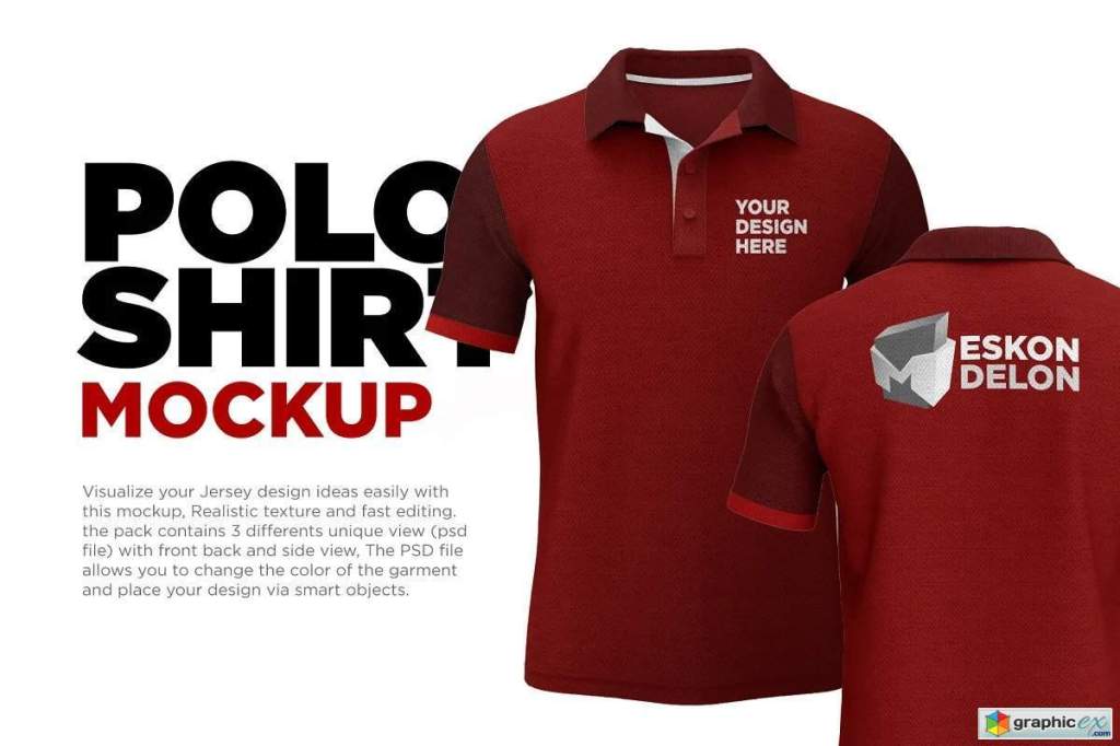 50+ Download Polo Mockup Free&nbsp;Psd