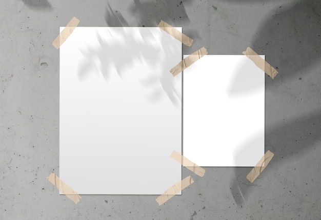 39+ Download Taped Poster Mockup&nbsp;Psd