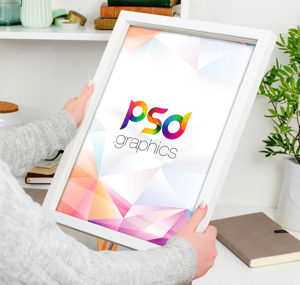 15+ Download Woman Holding Poster Mockup&nbsp;Psd