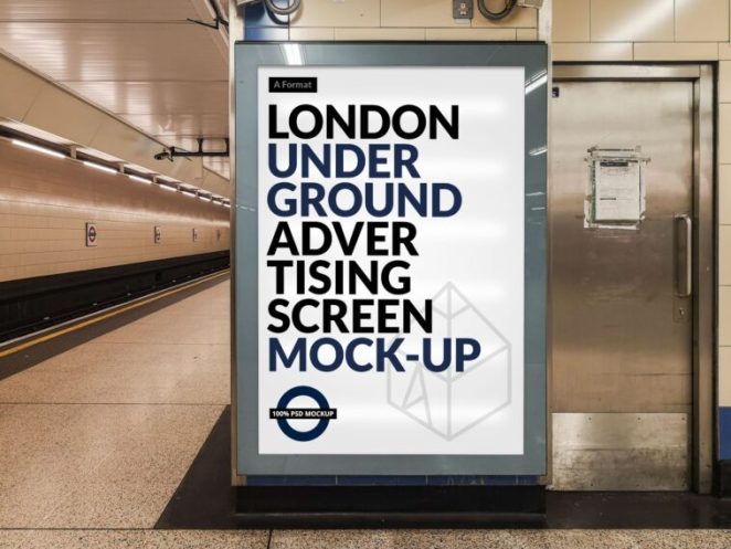 Free subway poster mockup (psd). 7 Free Subway Advertising Mockup Templates For Designer Smashfreakz